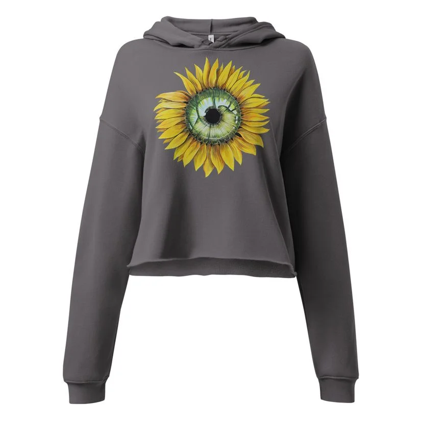 Crop Hoodie — The Gaze of the Sunflower